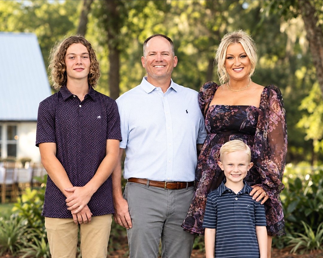 The Nolan family photographed outdoors